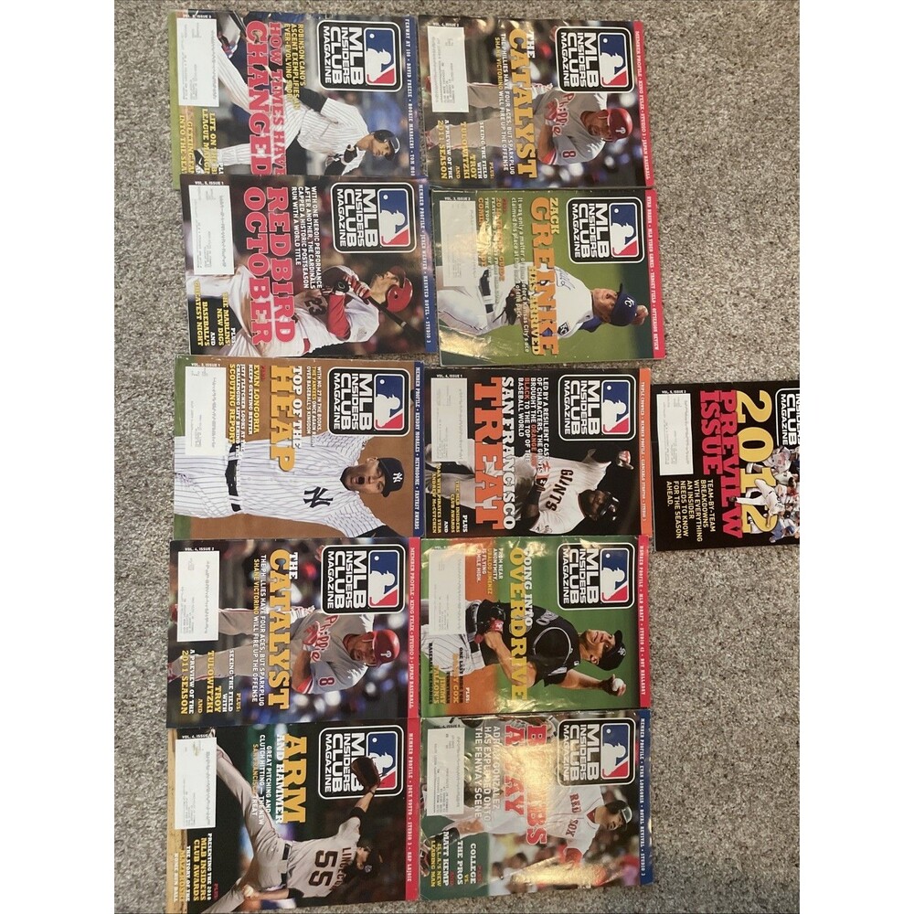 13 Copies Of MLB Insider Magazine From The Early 2010s